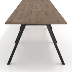 Mesa de oficina progresiva UvePro triple, fondo 100cm, estructura negra