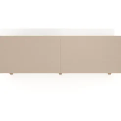 Mesa de oficina progresiva UvePro doble, fondo 100cm, estructura negra, patas de madera