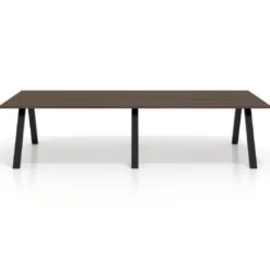 Mesa de oficina progresiva UvePro doble, fondo 100cm, estructura negra