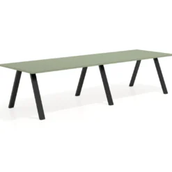 Mesa de oficina progresiva UvePro doble, fondo 100cm, estructura negra