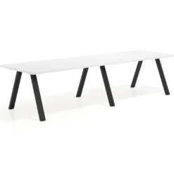 Mesa de oficina progresiva UvePro doble, fondo 100cm, estructura negra