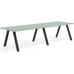 Mesa de oficina progresiva UvePro doble, fondo 100cm, estructura negra