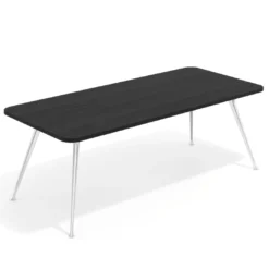 Mesa de oficina Tekno fondo 100, patas aluminio inyectado, estructura cromada