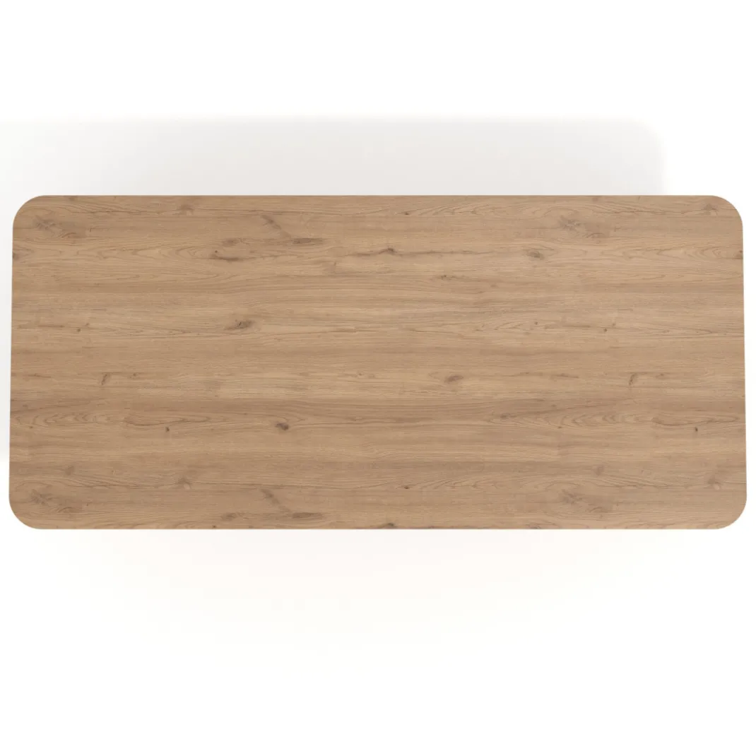 Mesa de oficina Tekno fondo 100, patas aluminio inyectado, estructura cromada