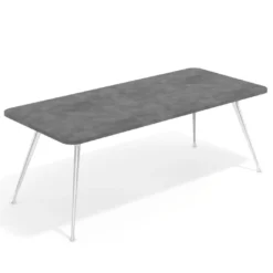 Mesa de oficina Tekno fondo 100, patas aluminio inyectado, estructura cromada