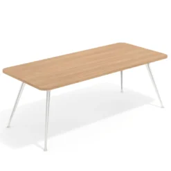 Mesa de oficina Tekno fondo 100, patas aluminio inyectado, estructura cromada