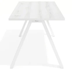 Mesa de oficina UvePro fondo 80cm, estructura blanca con patas de metal
