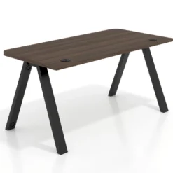 Mesa de oficina UvePro, sobre ergonómico 80cm, estructura negra con patas metálicas