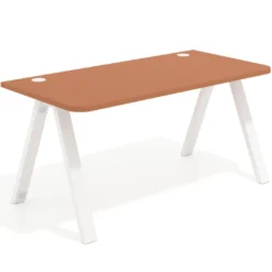 Mesa de oficina UvePro, sobre ergonómico 80cm, estructura blanca con patas metálicas