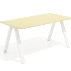 Mesa de oficina UvePro, sobre ergonómico 80cm, estructura blanca con patas metálicas