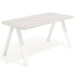Mesa de oficina UvePro, sobre ergonómico 80cm, estructura blanca con patas metálicas