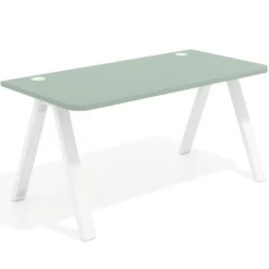 Mesa de oficina UvePro, sobre ergonómico 80cm, estructura blanca con patas metálicas