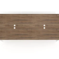 Mesa de reuniones doble Kube, encimera continua, fondo 142 cm, estructura blanca