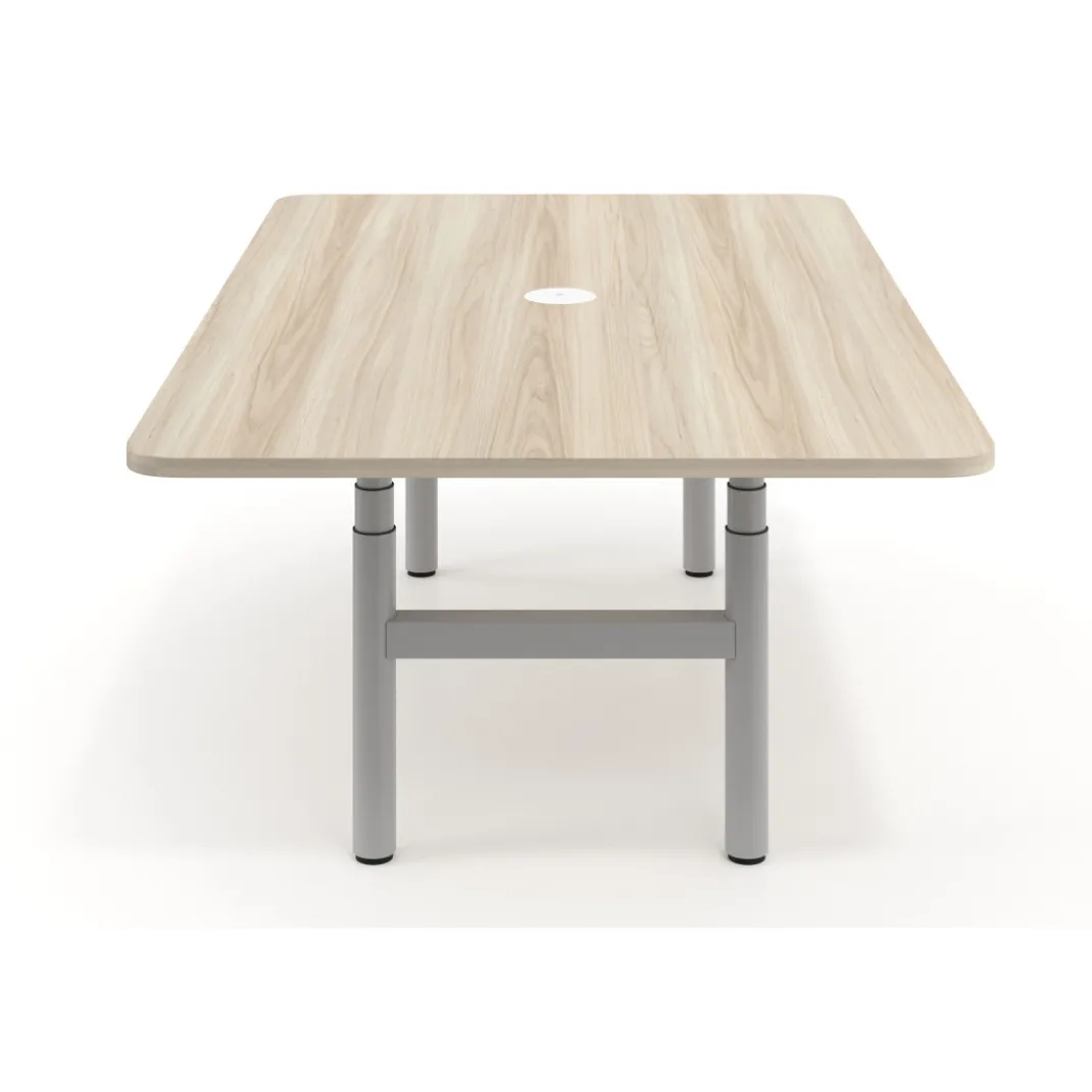 Mesa de Reuniones Elevable Erghos Core estructura aluminio canto curvo