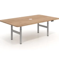 Mesa de Reuniones Elevable Erghos Core estructura aluminio canto curvo