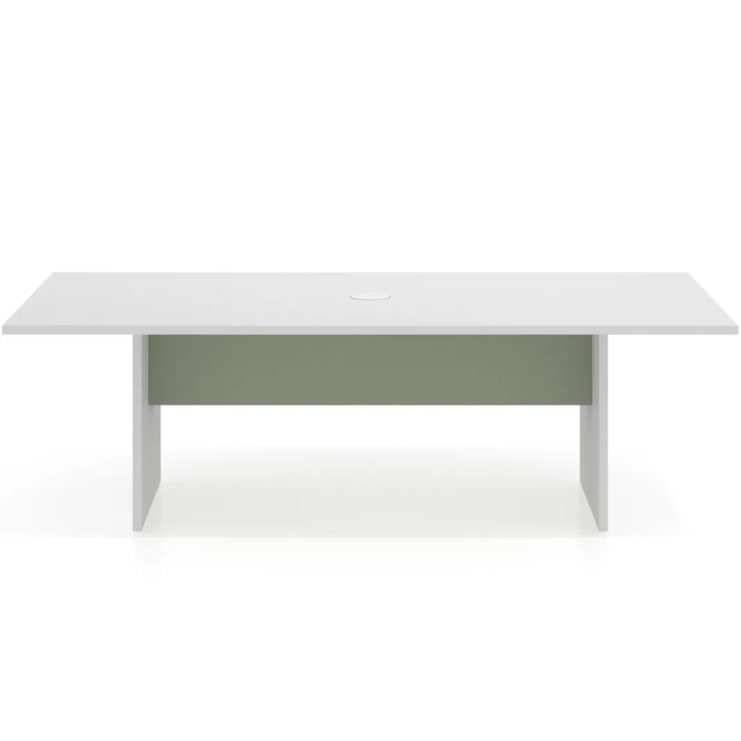 Mesa de Reuniones Rectangular Work Plus estructura blanco mate