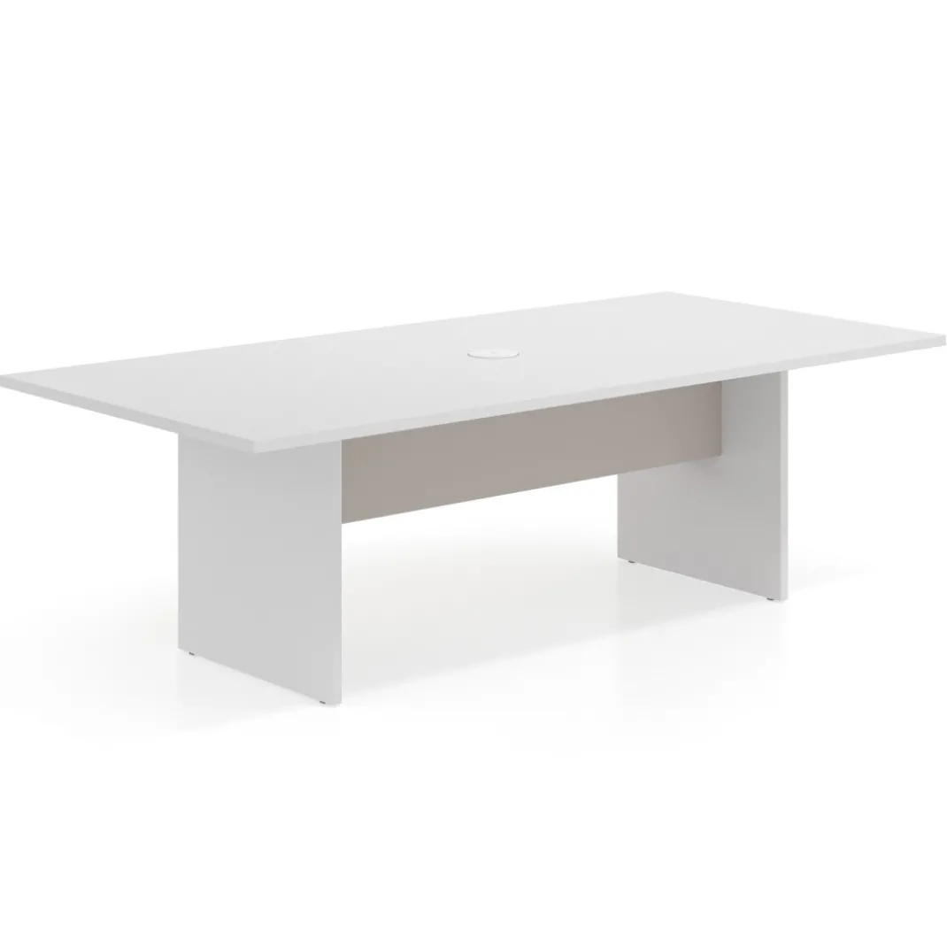Mesa de Reuniones Rectangular Work Plus estructura blanco mate