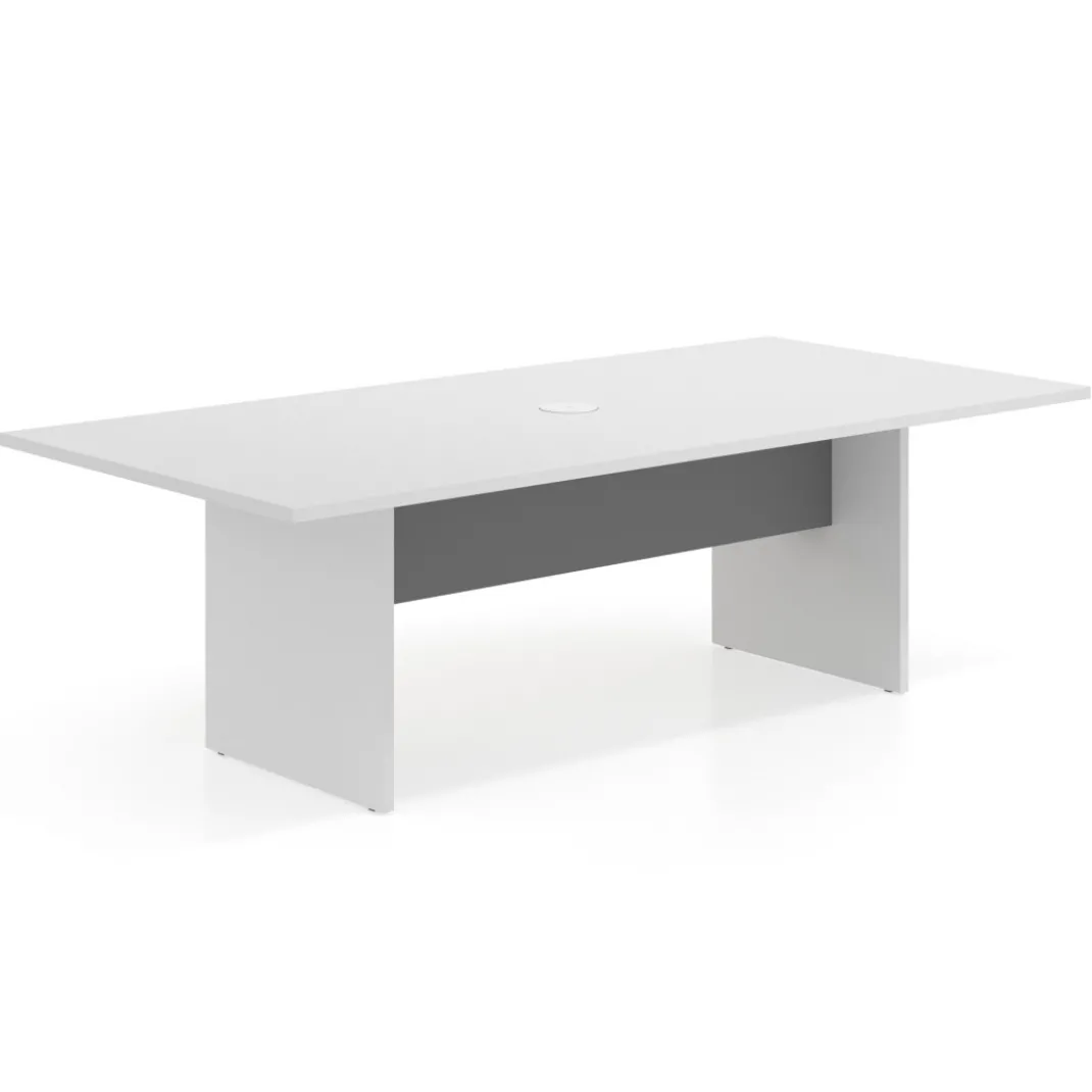 Mesa de Reuniones Rectangular Work Plus estructura blanco mate