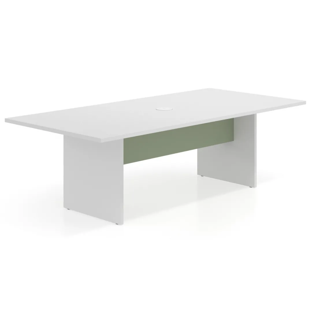 Mesa de Reuniones Rectangular Work Plus estructura blanco mate