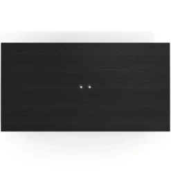 Mesa de reuniones rectangular UvePro fondo 126, patas interior, estructura negra/madera