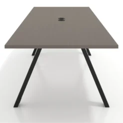 Mesa de reuniones rectangular UvePro fondo 100cm, estructura negra