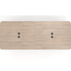 Mesa de reuniones Tekno doble, fondo 120, patas aluminio inyectado, estructura cromada