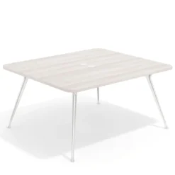 Mesa de reuniones Tekno fondo 140, patas aluminio inyectado, estructura cromada