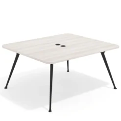 Mesa de reuniones Tekno fondo 140, patas aluminio inyectado, estructura negra