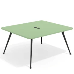 Mesa de reuniones Tekno fondo 140, patas aluminio inyectado, estructura negra