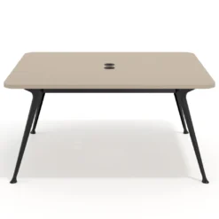 Mesa de reuniones Tekno fondo 140, patas aluminio inyectado, estructura negra