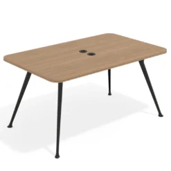 Mesa de reuniones Tekno fondo 120, patas aluminio inyectado, estructura negra
