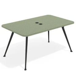 Mesa de reuniones Tekno fondo 120, patas aluminio inyectado, estructura negra