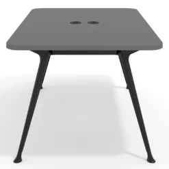 Mesa de reuniones Tekno fondo 120, patas aluminio inyectado, estructura negra