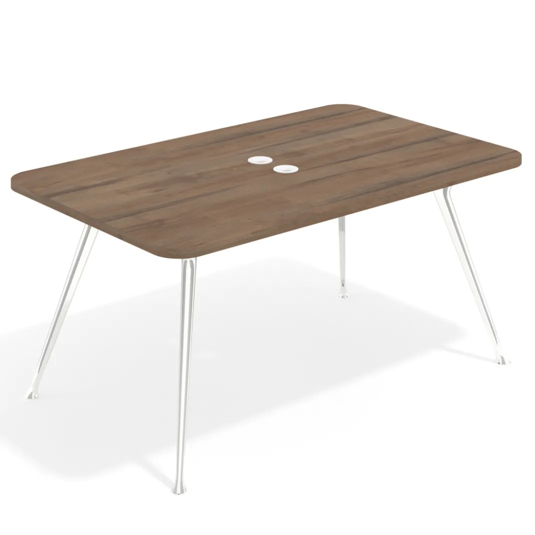 Mesa de reuniones Tekno fondo 120, patas aluminio inyectado, estructura cromada