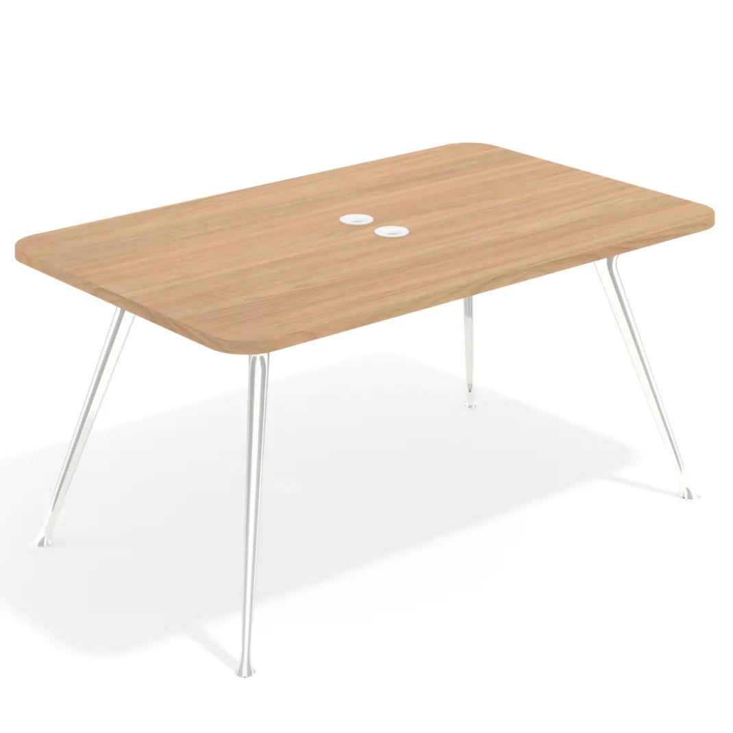 Mesa de reuniones Tekno fondo 120, patas aluminio inyectado, estructura cromada