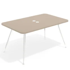 Mesa de reuniones Tekno fondo 120, patas aluminio inyectado, estructura cromada