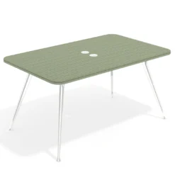 Mesa de reuniones Tekno fondo 120, patas aluminio inyectado, estructura cromada