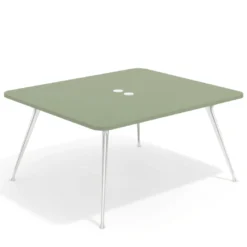 Mesa de reuniones Tekno fondo 140, patas aluminio inyectado, estructura cromada