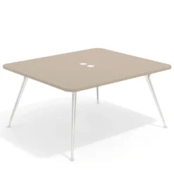 Mesa de reuniones Tekno fondo 140, patas aluminio inyectado, estructura cromada