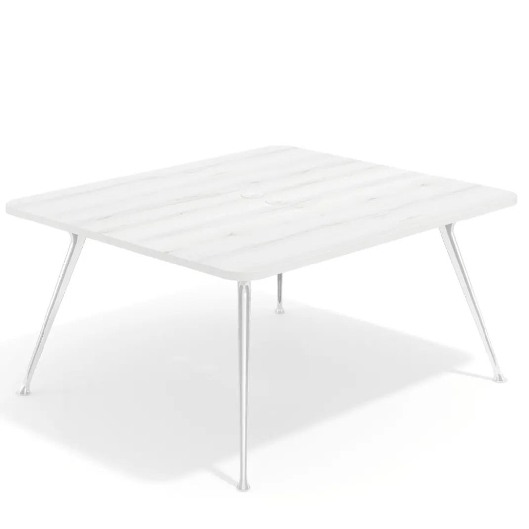 Mesa de reuniones Tekno fondo 140, patas aluminio inyectado, estructura cromada