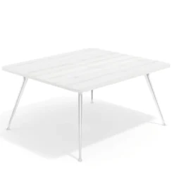Mesa de reuniones Tekno fondo 140, patas aluminio inyectado, estructura cromada