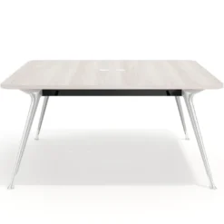 Mesa de reuniones Tekno, fondo 160, patas aluminio inyectado, estructura cromada