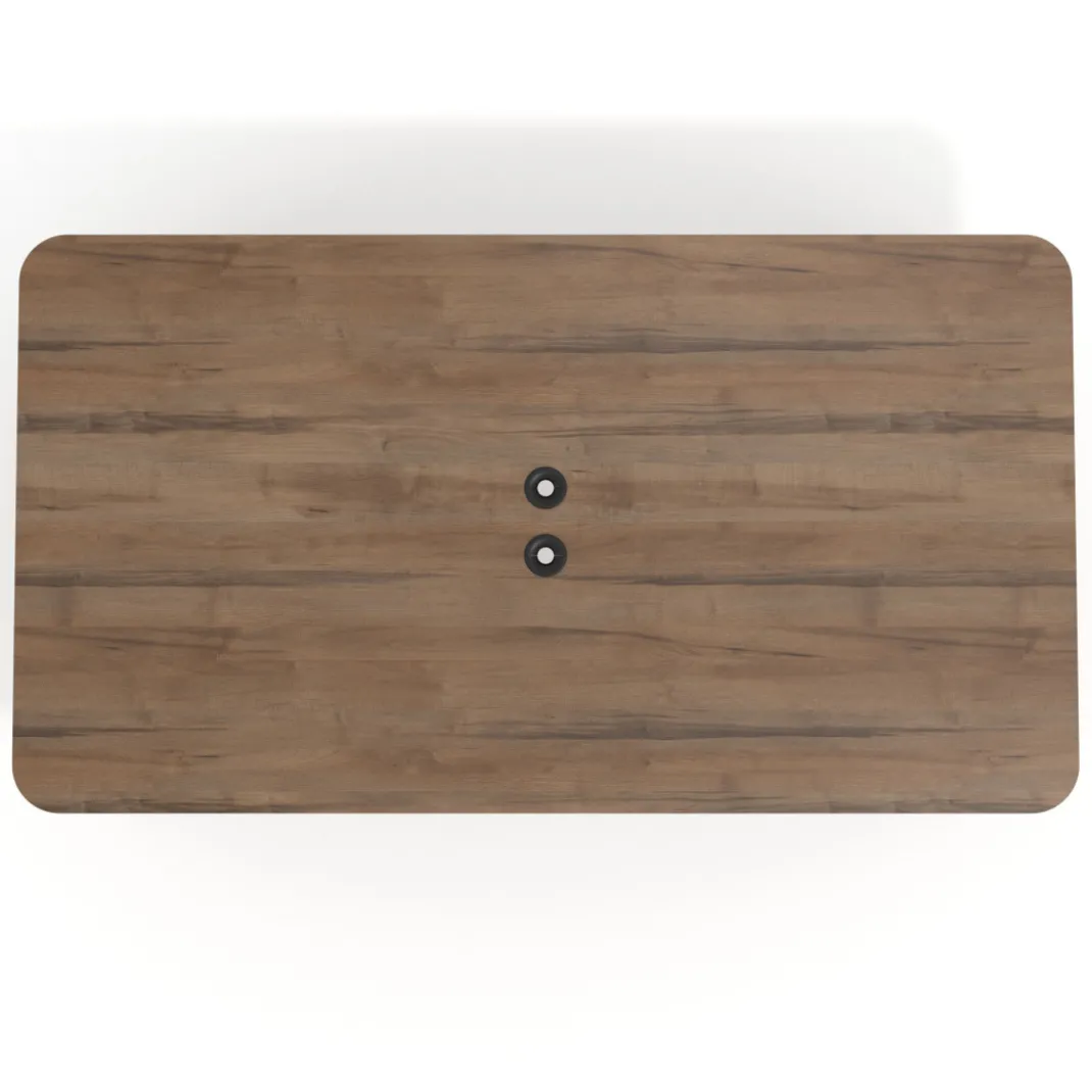 Mesa de reuniones Tekno gran formato, fondo 120, patas aluminio inyectado, estructura negra