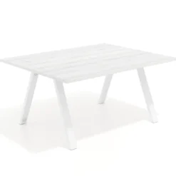 Mesa doble individual para coworking UvePro fondo 126 cm estructura blanca