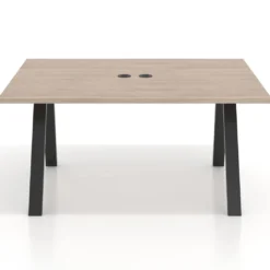 Mesa doble individual para coworking UvePro fondo 126 cm estructura negra