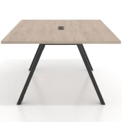 Mesa doble individual para coworking UvePro fondo 126 cm estructura negra