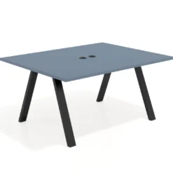 Mesa doble individual para coworking UvePro fondo 126 cm estructura negra