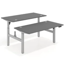 Mesa Multipuesto Elevable eléctrica Erghos Motion estructura aluminio canto recto
