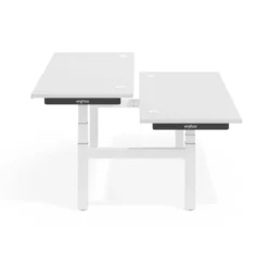 Mesa Multipuesto Elevable eléctrica Erghos Smart Pro estructura blanca canto recto