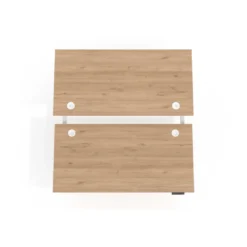 Mesa Multipuesto Elevable eléctrica Erghos Smart Pro estructura blanca canto recto